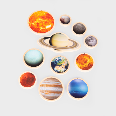 Wooden Solar System Discs (Pack Of 11)