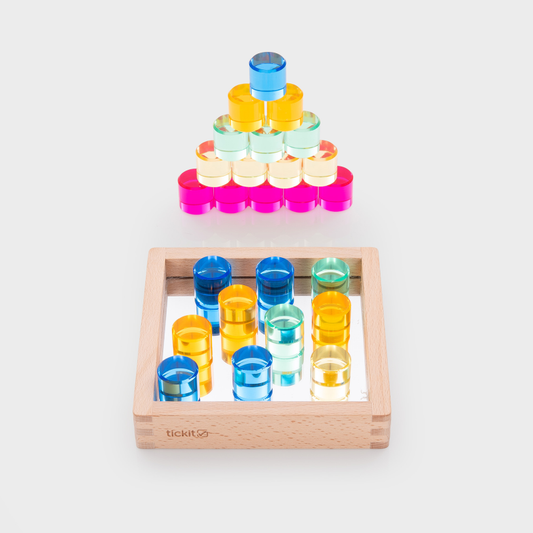 Gem Circle Mirror Tray