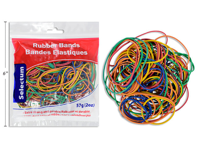 Rubber Bands (Assorted Colours) 2oz/57g