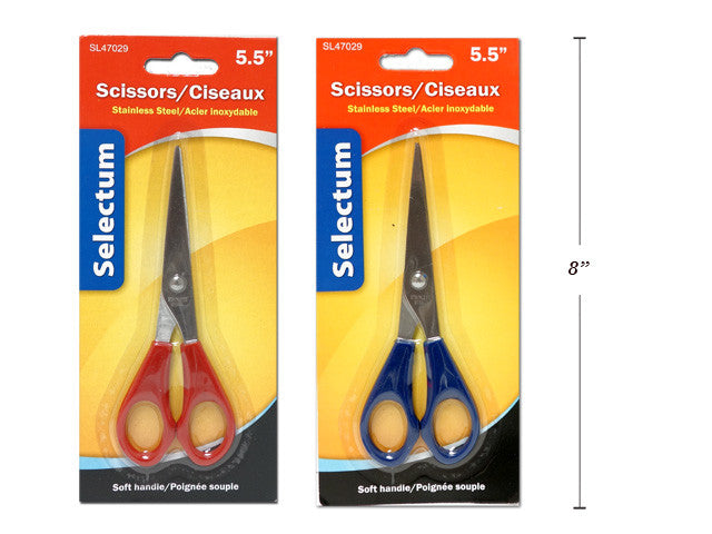S/S Scissors Point Tip -Red & Blue