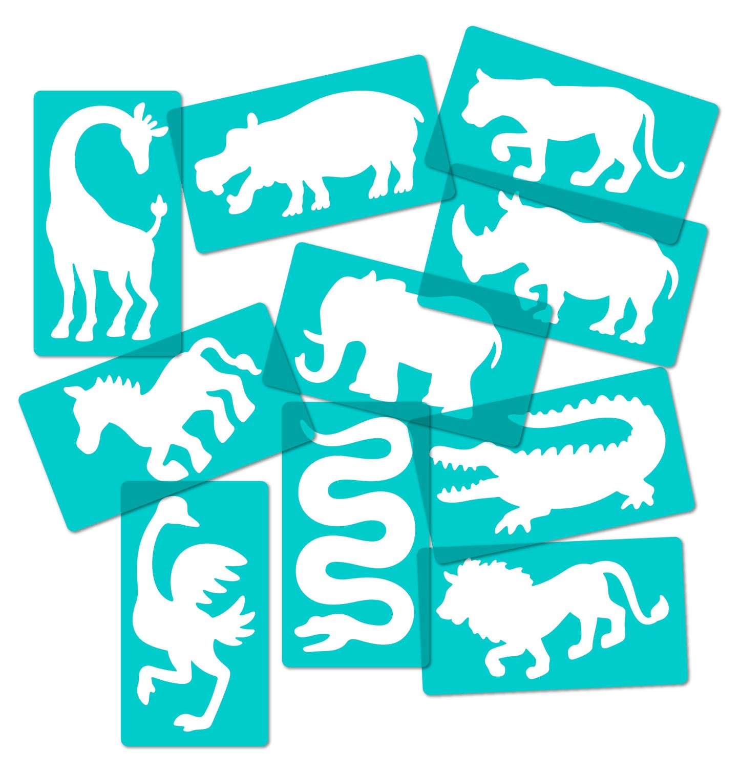 Safari Animal Stencil Tracers (Set Of 10)