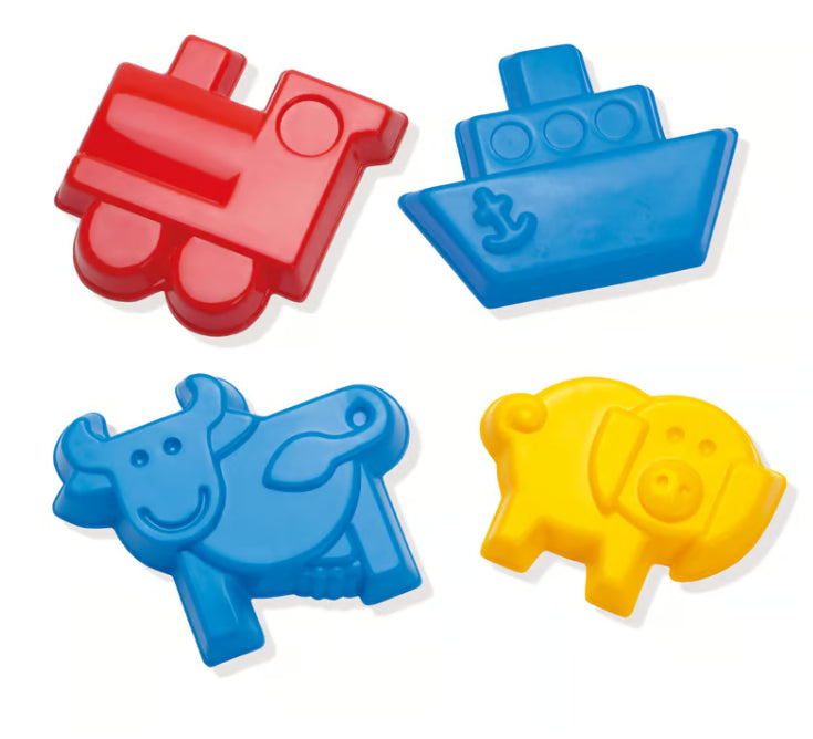 Sand Moulds - 16 Pack (Assorted Shapes & Colours)