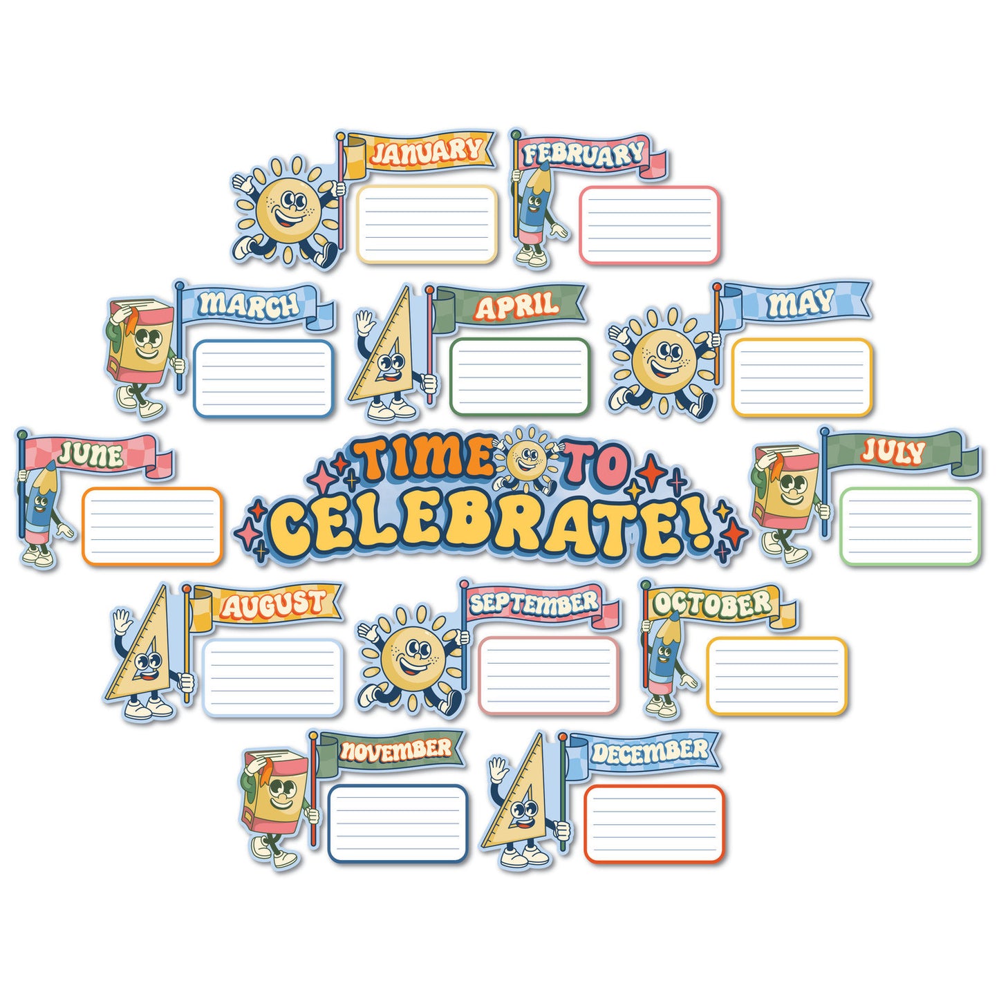 S'Cool Era Celebratory Mini Bulletin Board Sets