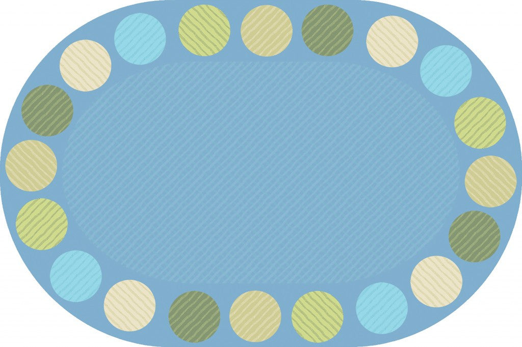 Tapis ovale d'assise – Couleurs apaisantes