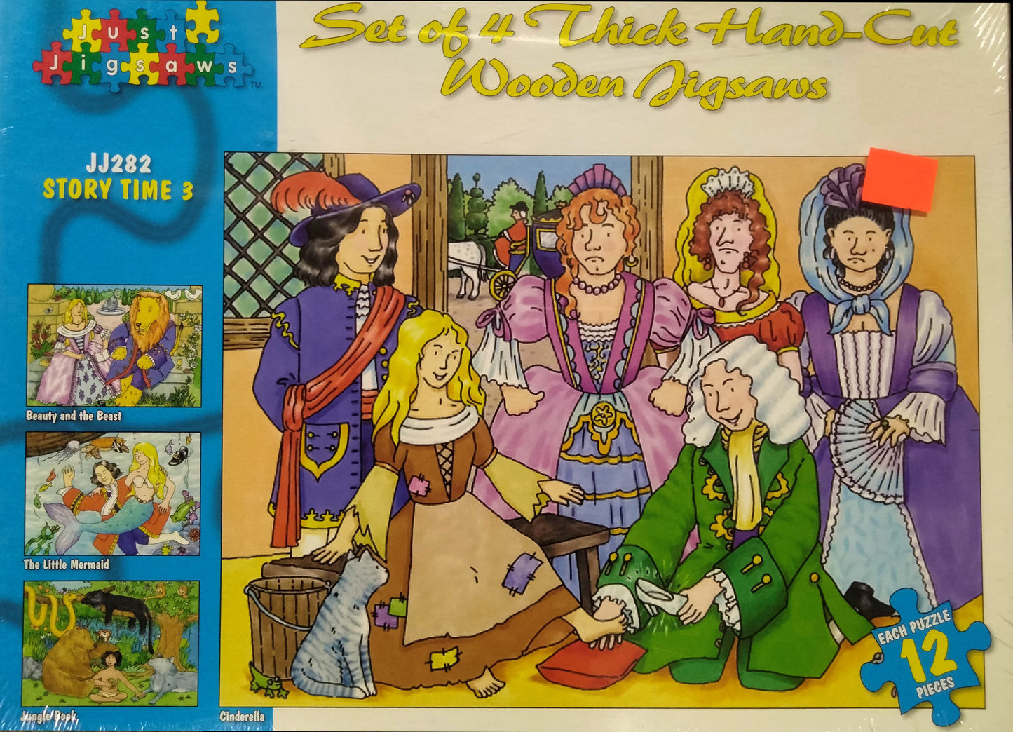 Set of 4 Thick Hand-Cut Wooden Jigsaws - Story Time 3
