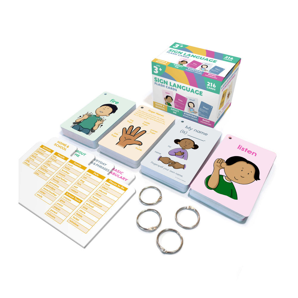 Sign Language Flash Card Box Set