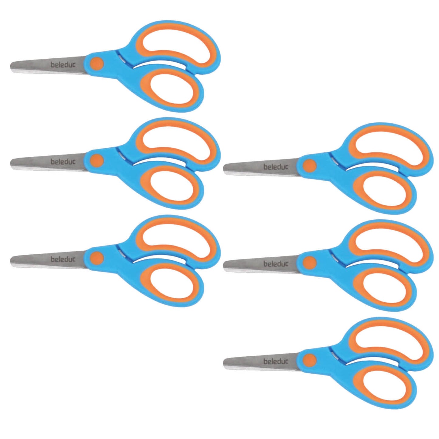 Soft Grip Left Handed Scissors - Set of 6