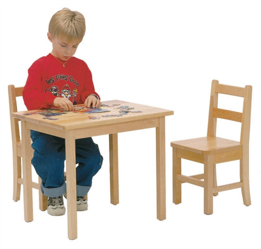 Solid 24" Wood Square Table