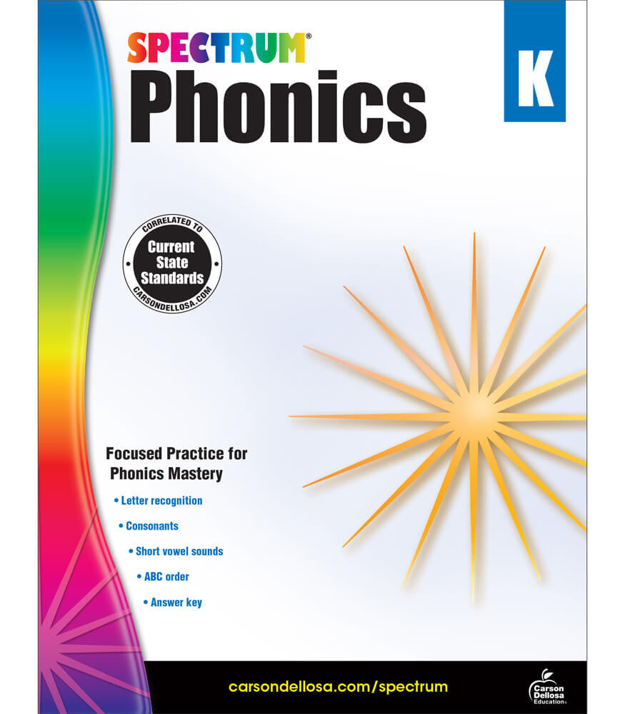 Spectrum Phonics Workbook Grade K Paperback