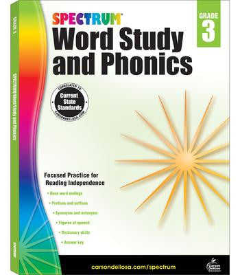 Spectrum Word Study and Phonics- Grade 3