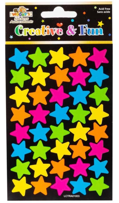 Stickers-Stars (Assorted Colours)