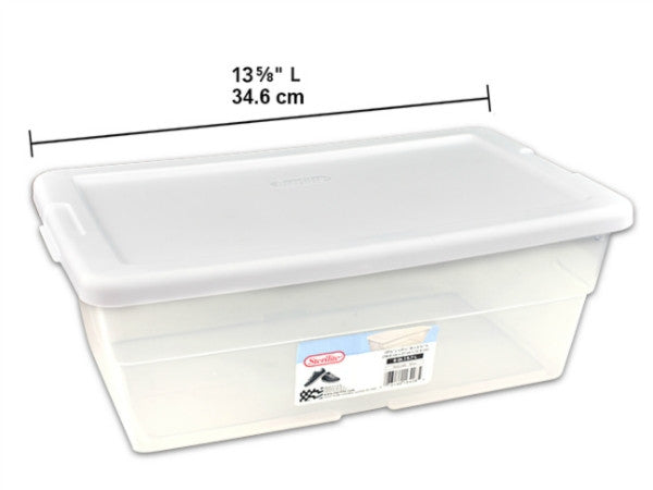 Storage Box Clear 5.7L w/White lid