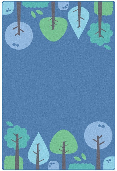 Tranquil Trees Blue - Rectangle