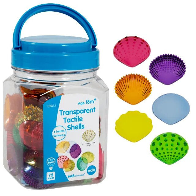 Transparent Tactile Shells - Small (72 pcs)