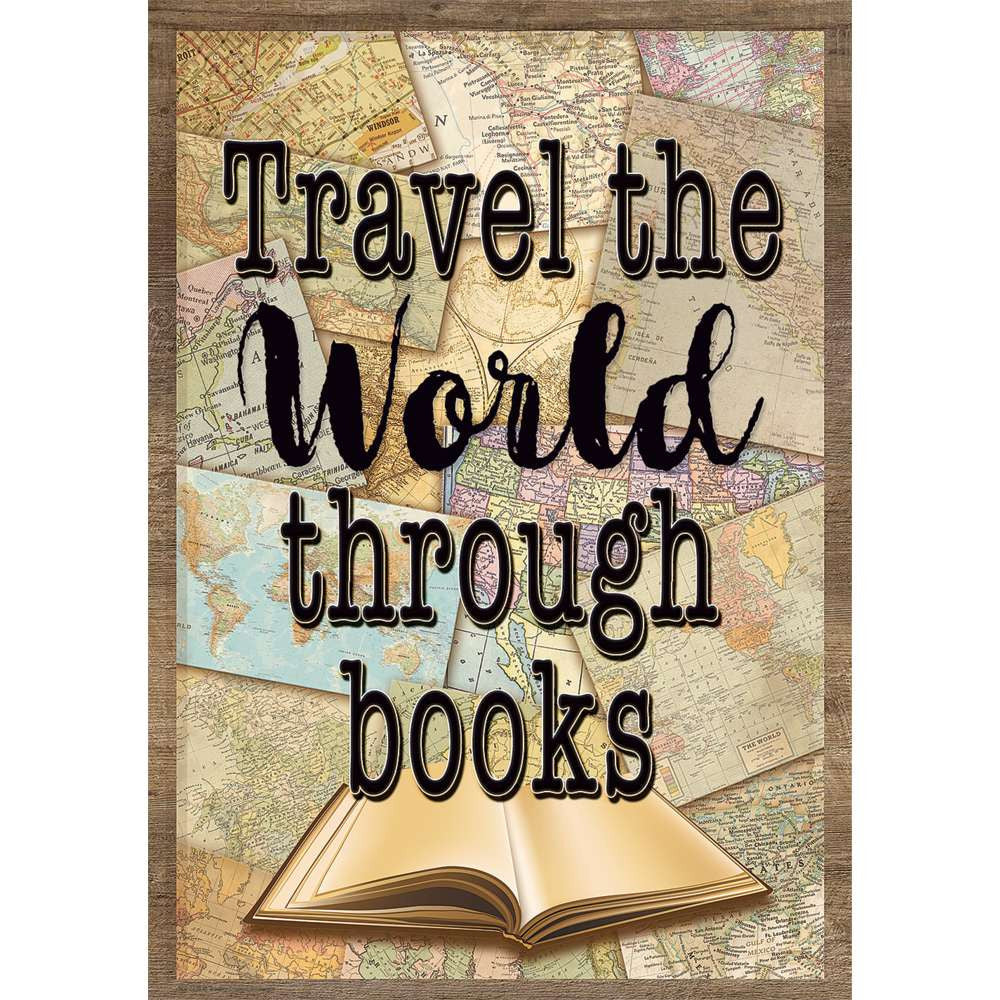 Travel The World Through Books Positive Poster