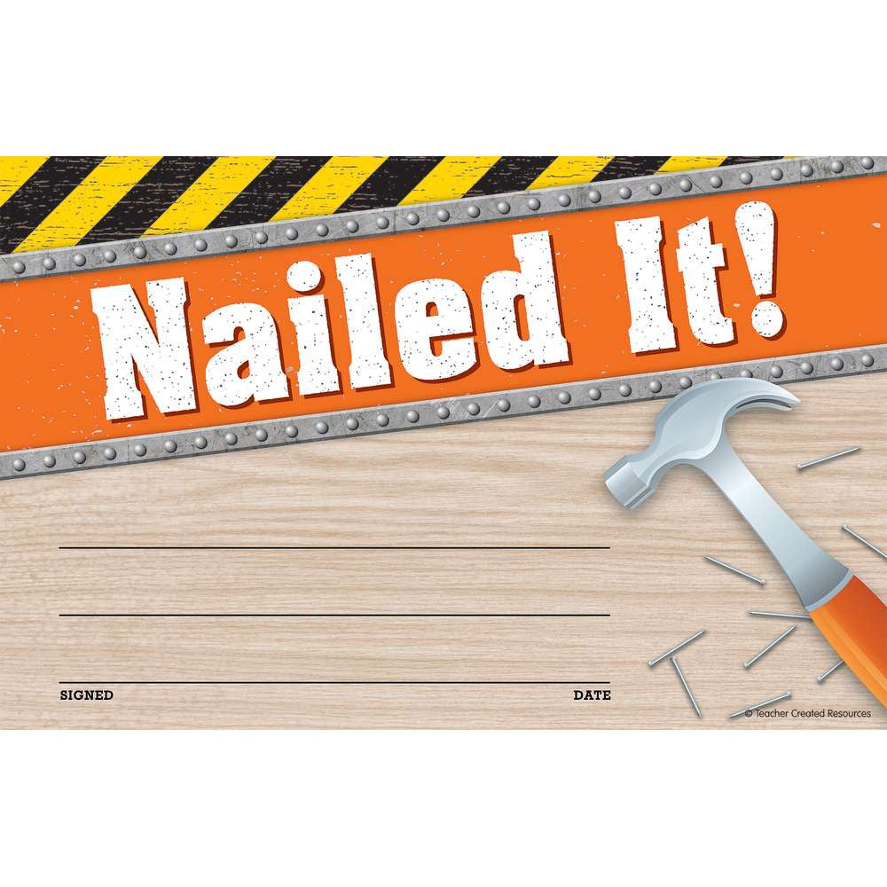 Under Construction Nailed It Awards