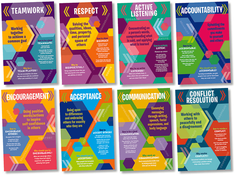 Social Skills: Shaping Successful Relationships Bulletin Board Set