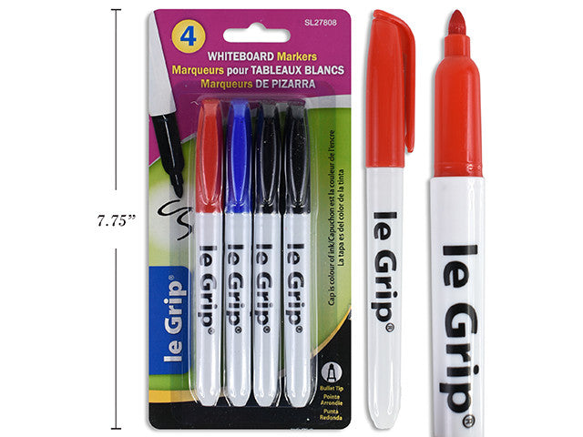 White Board Markers- Assorted Colours (4 Pack)