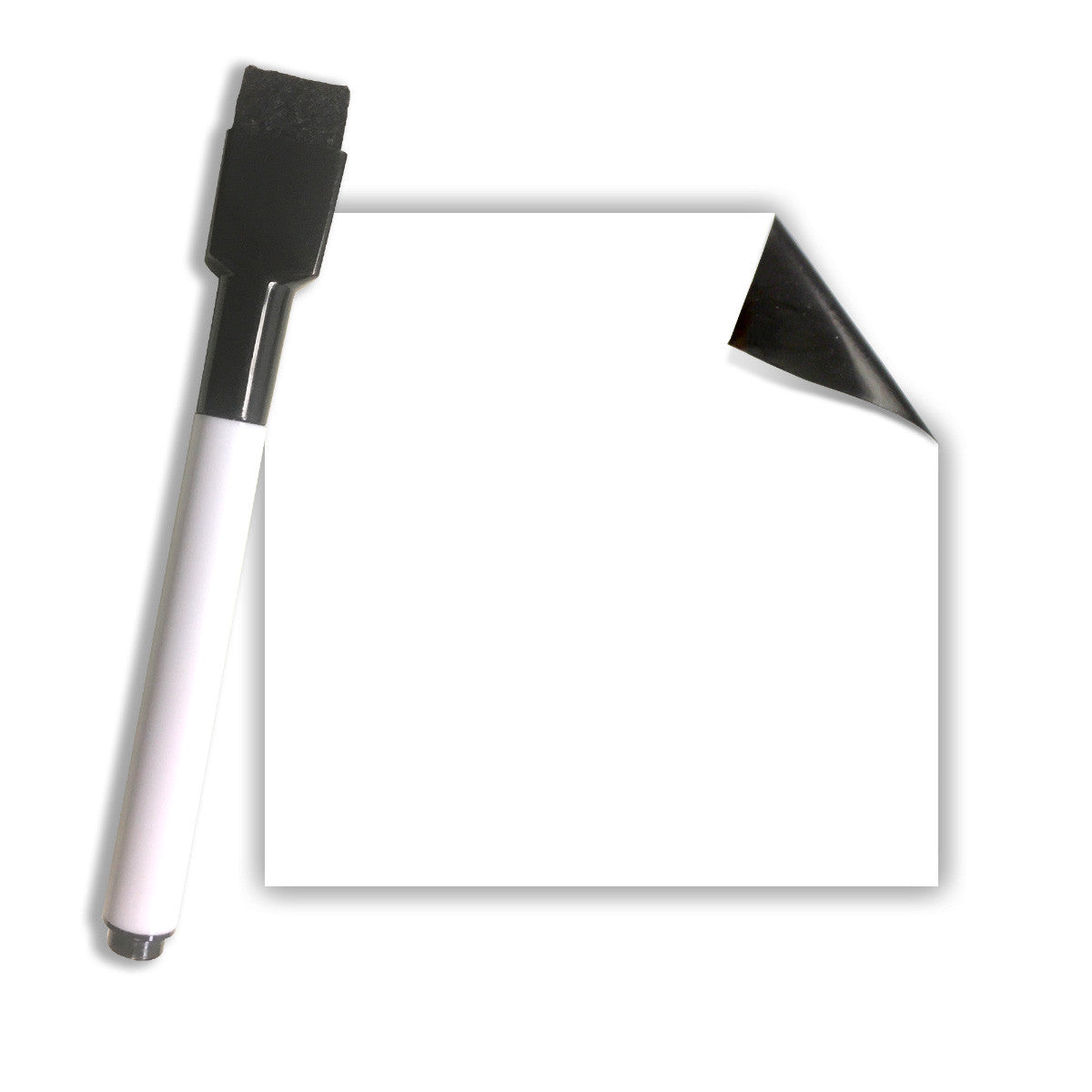 White Dry-Erase Sticky Notes- 3" x 3" (Pack of 12) with Dry Erase Marker