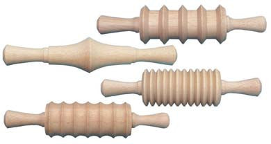 Wooden Clay Rolling Pins - Set of 4