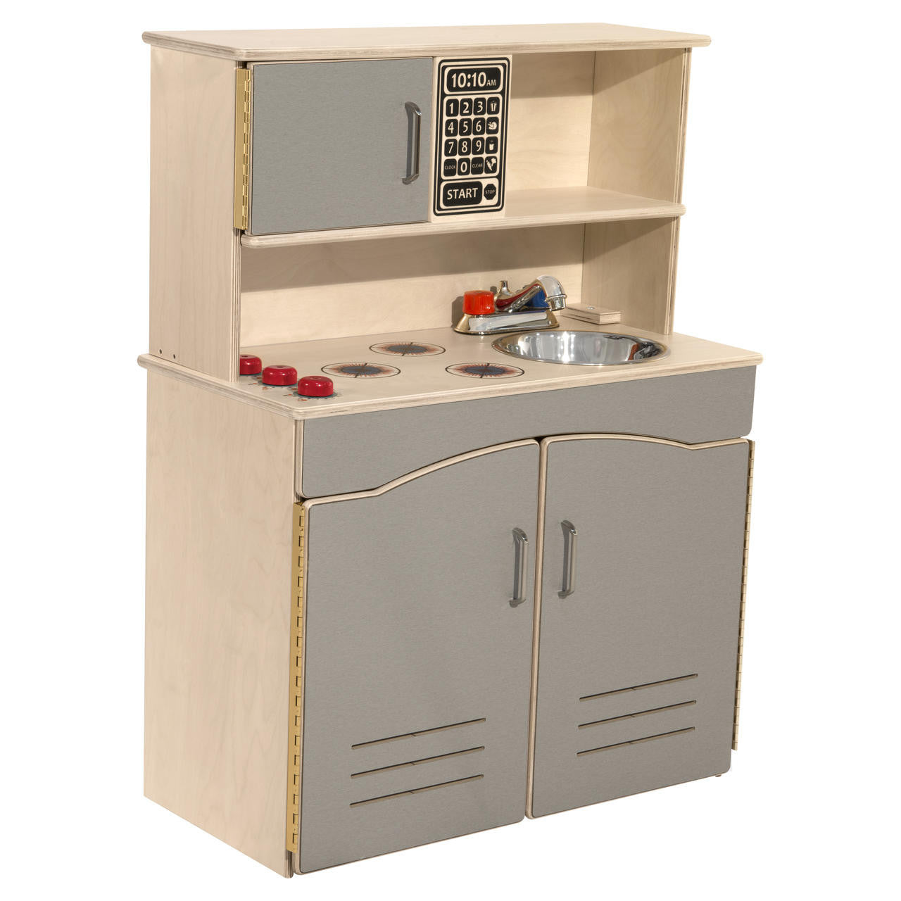 Wooden Faux Stainless Steel 5-N-1 Kitchen Center