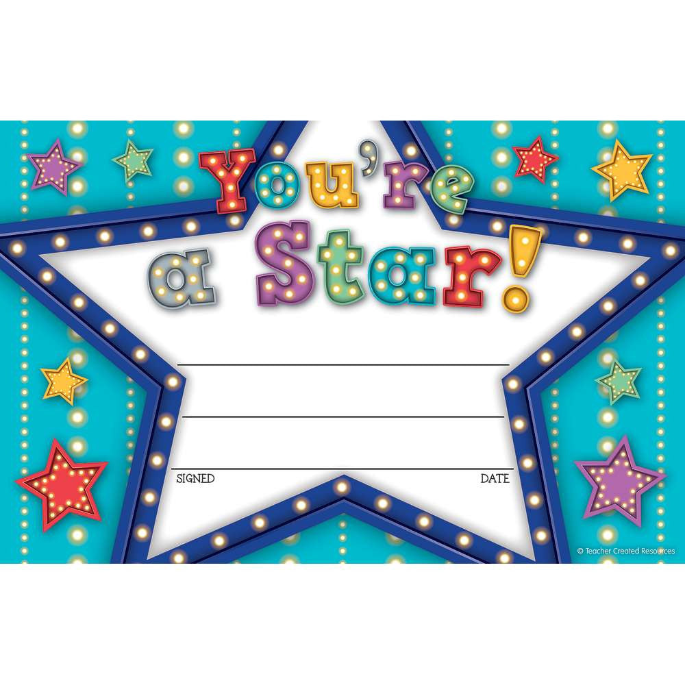You're a Star! Certificate
