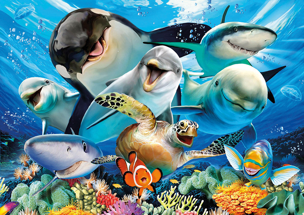 100 Pieces Puzzle - Underwater Selfie