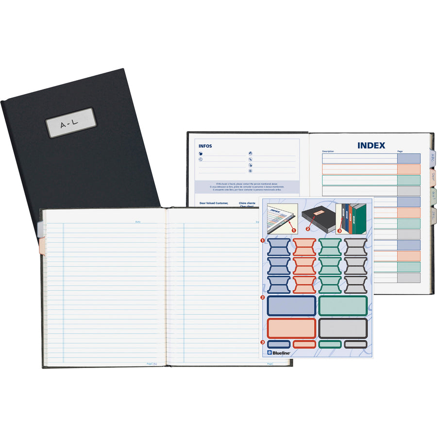 Hardbound Ruled Notebook - Black - 9.25" x 7.25" - 192 pages