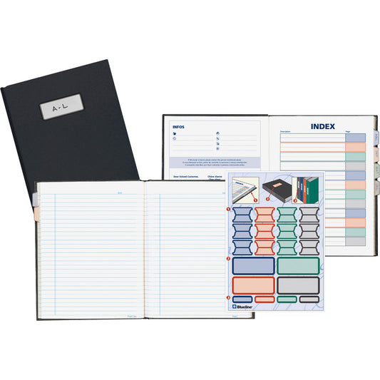 Hardbound Ruled Notebook - Black - 9.25" x 7.25" - 192 pages