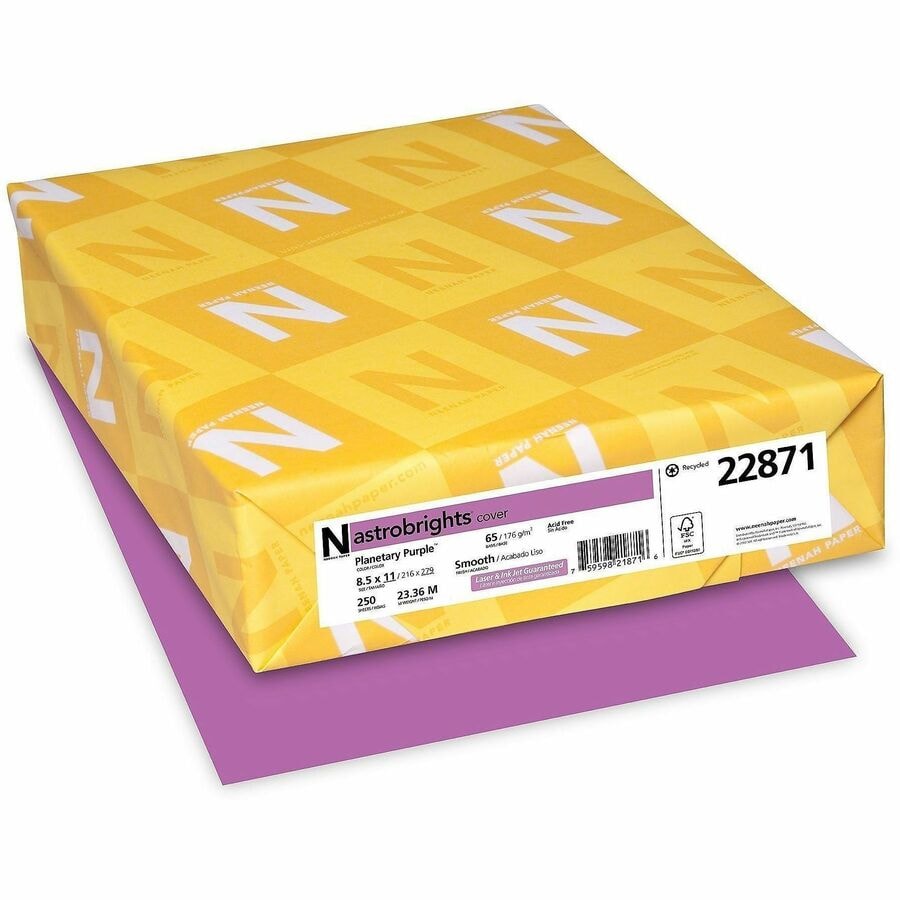 Planetary Purple Cardstock - 8.5" x 11" - 250 Sheets