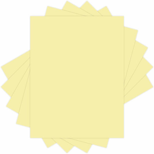 Vellum Bristol Cover Paper - 8.5" x 11" - Canary Yellow - 250 Sheets