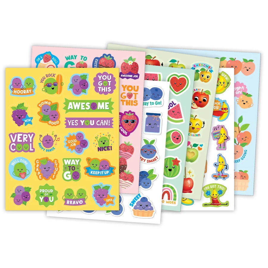 Lot de divers autocollants parfumés Fruit Pop