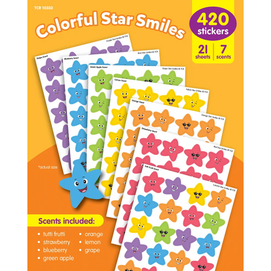 Colorful Star Smiles Smelly Stickers Variety Pack