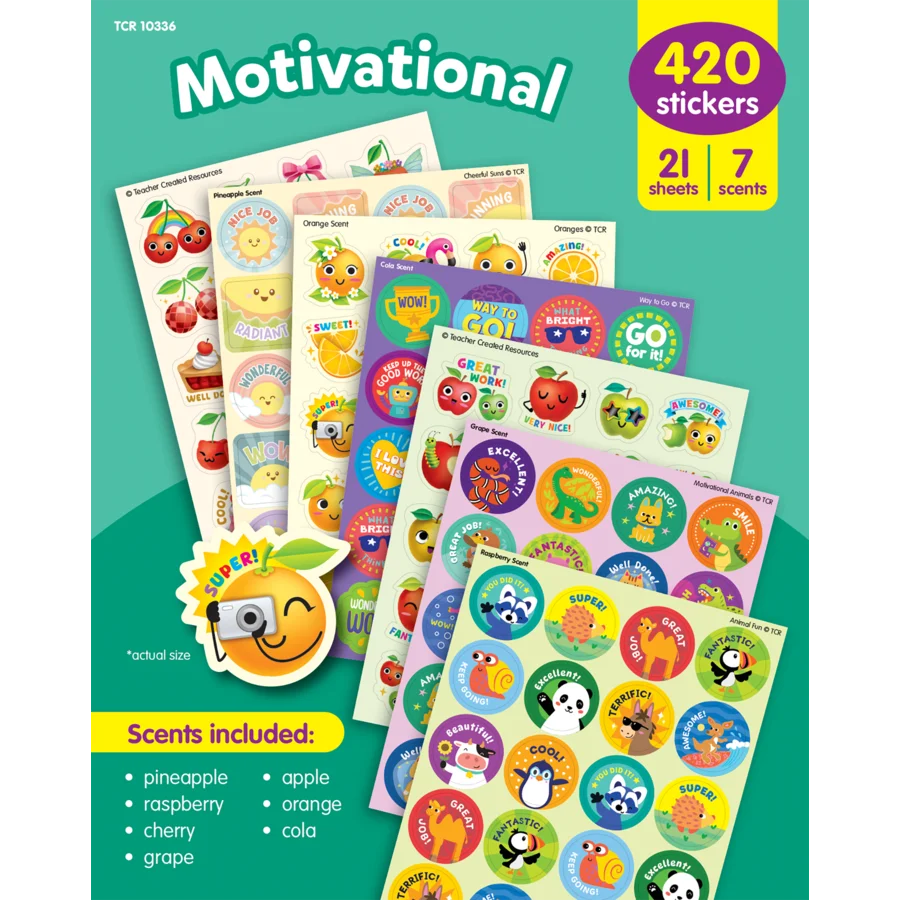 Lot de stickers parfumés de motivation