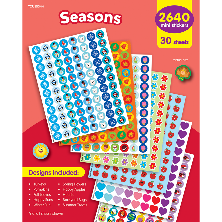 Seasons Mini Stickers Variety Pack