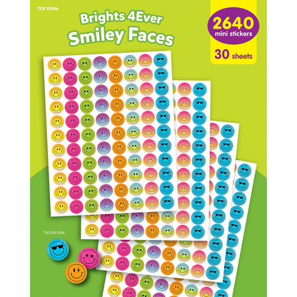 Brights 4Ever Smiley Faces Mini Stickers Value Pack