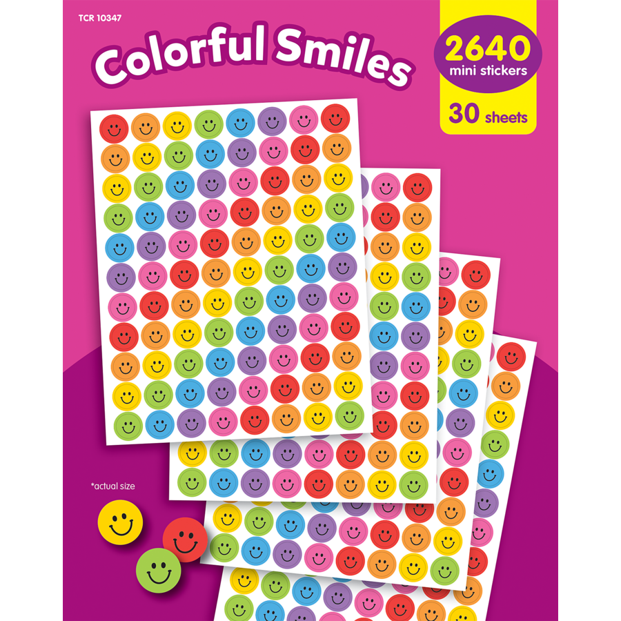 Colorful Smiles Mini Stickers Value Pack