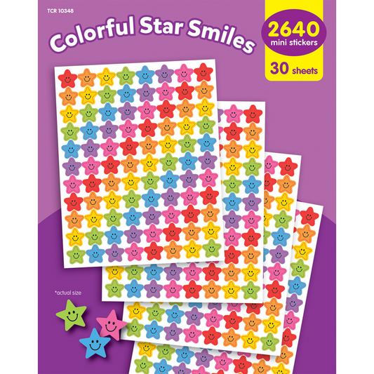 Colorful Star Smiles Mini Stickers Value Pack