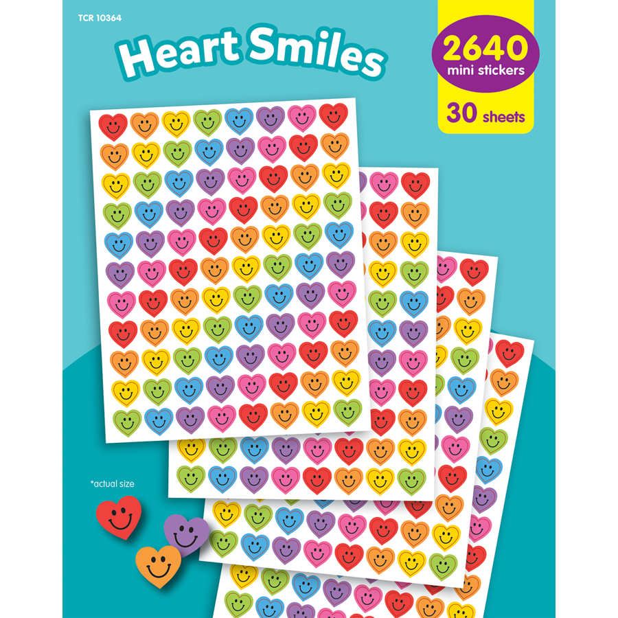 Heart Smiles Mini Stickers Value Pack