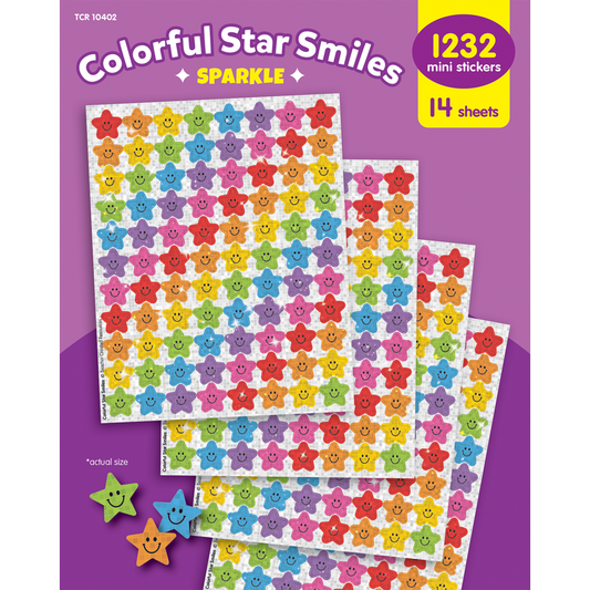 Colorful Star Smiles "Sparkle" Mini Stickers Value Pack