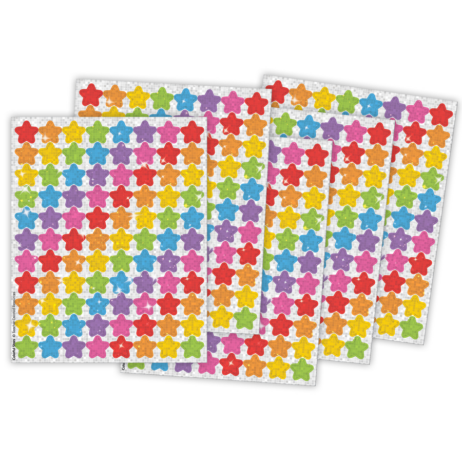 Colorful Stars Sparkle Mini Stickers Value Pack