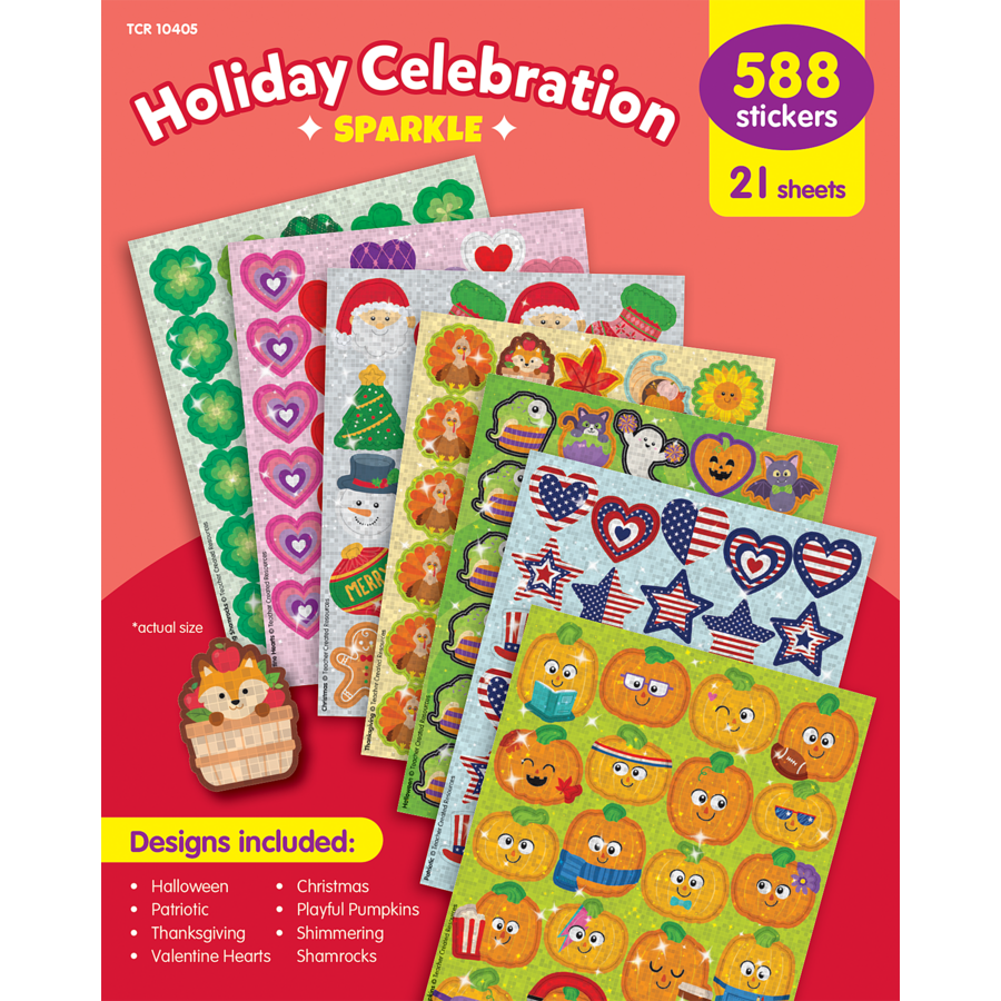 Holiday Celebration Sparkle Stickers Variety Pack