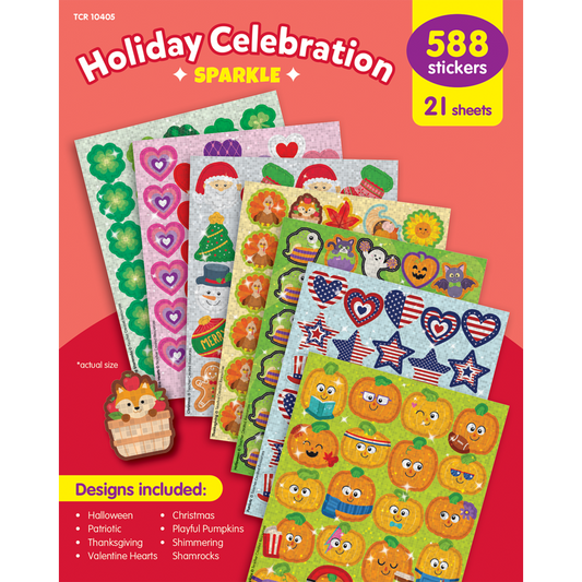 Holiday Celebration Sparkle Stickers Variety Pack