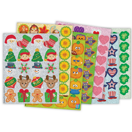 Holiday Celebration Sparkle Stickers Variety Pack