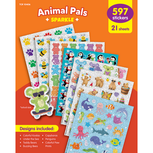 Animal Pals Sparkle Stickers Variety Pack
