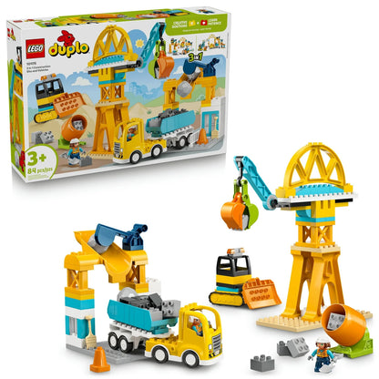 LEGO® DUPLO® 3 in 1 Construction Site and Vehicles - 84 Pieces