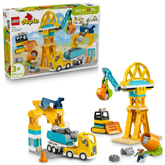 LEGO® DUPLO® 3 in 1 Construction Site and Vehicles - 84 Pieces
