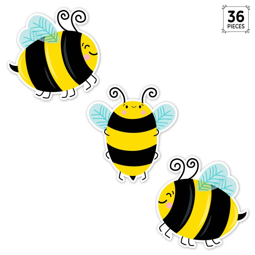 Bees 6" Designer Cut-Outs - 36 Pieces