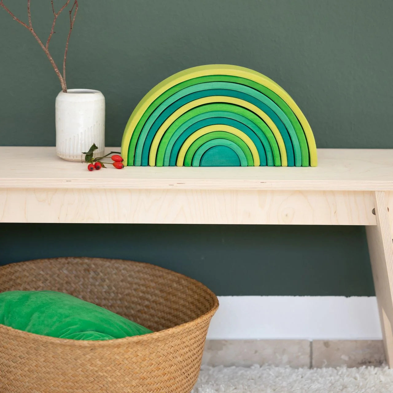 Grimm's - Element - Tunnel Meadow Green - 12 Pieces