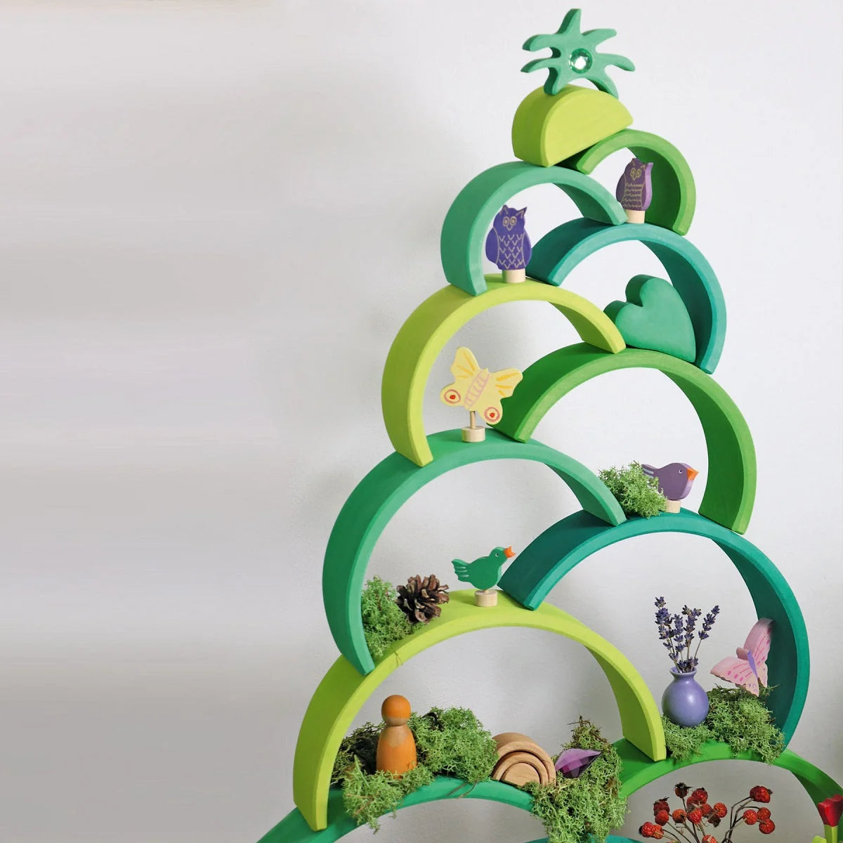 Grimm's - Element - Tunnel Forest Green - 12 Pieces